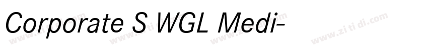 Corporate S WGL Medi字体转换